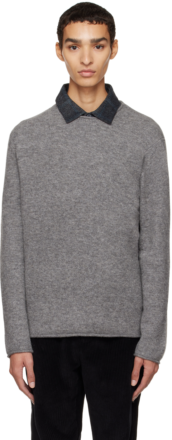Gray Crewneck Sweater by Vince on Sale