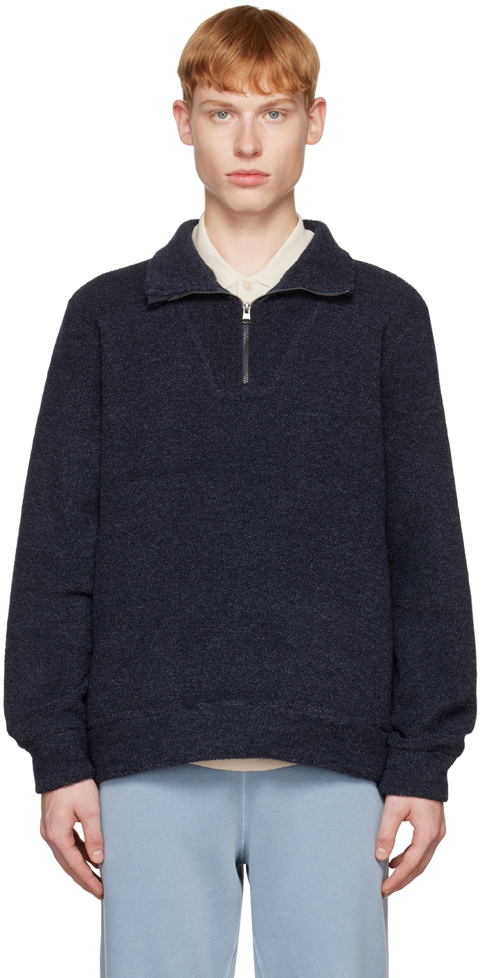 Navy Quarter Zip Sweater