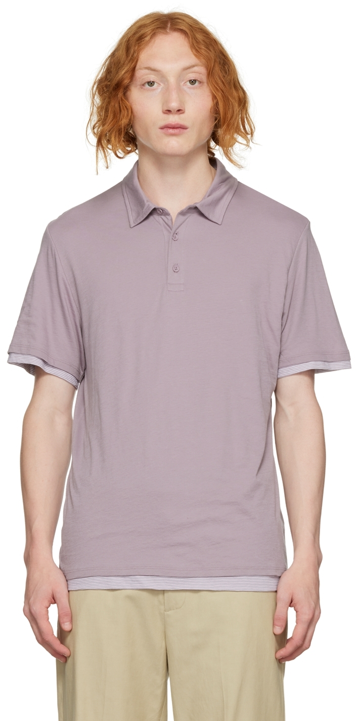 Pink Double Layer Polo SSENSE Men Clothing T-shirts Polo Shirts 