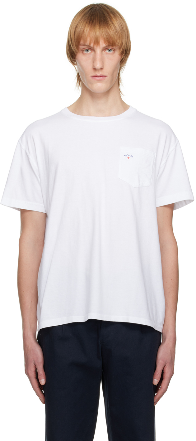 Noah White Pocket T-shirt In Wht White