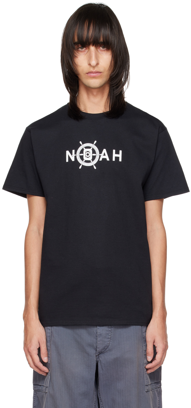 Noah Black Ship Wheel T-shirt In Blk Black