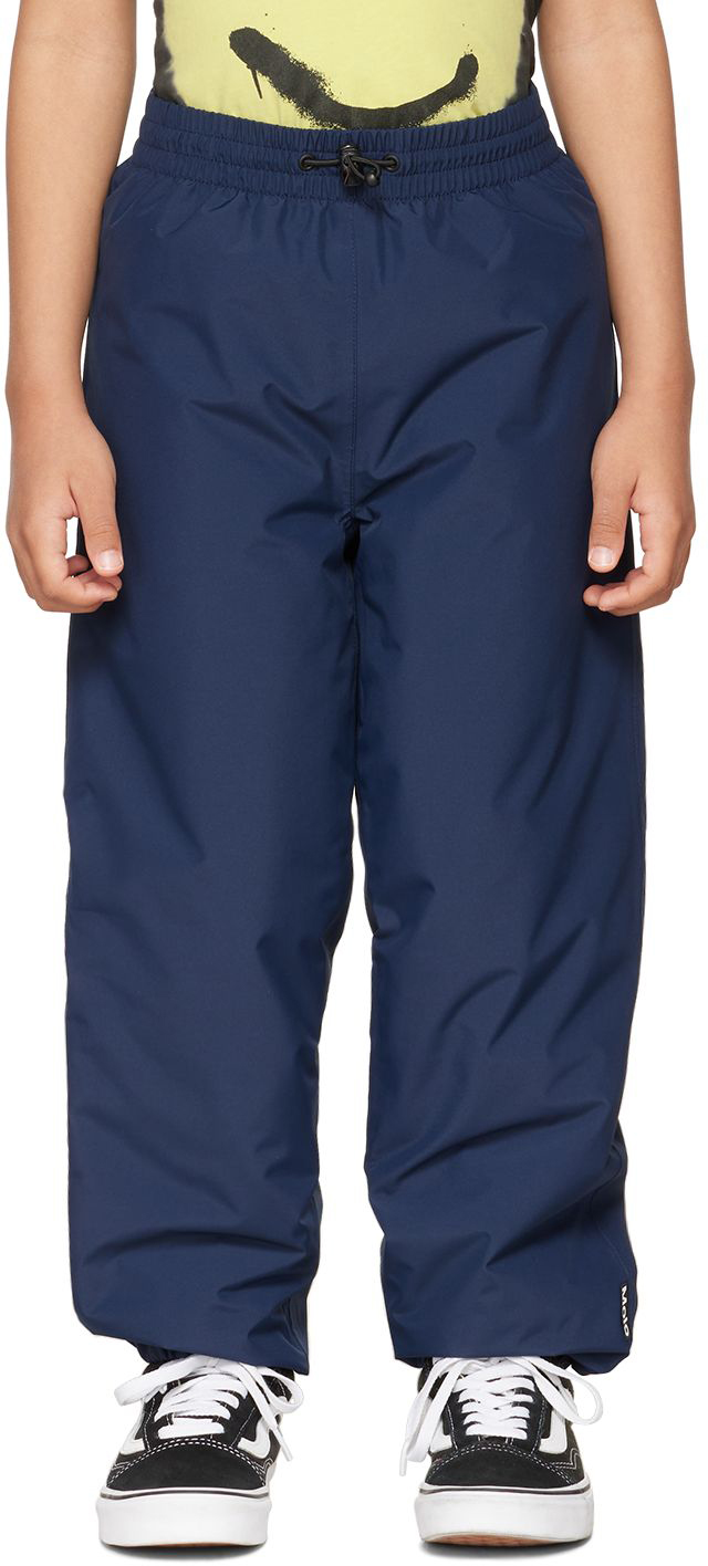Molo Kids Navy Wild Trousers In 8552 Galaxy Blue