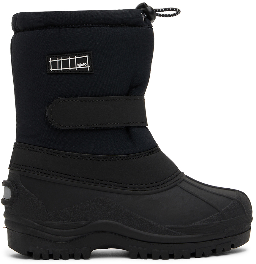 Molo Kids Black Driven Boots In 99 Black