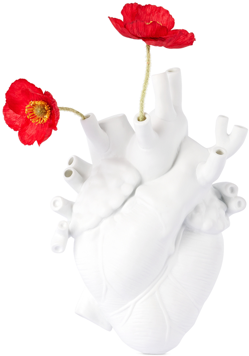 Se venligst petulance gård White Love In Bloom Vase by Seletti | SSENSE