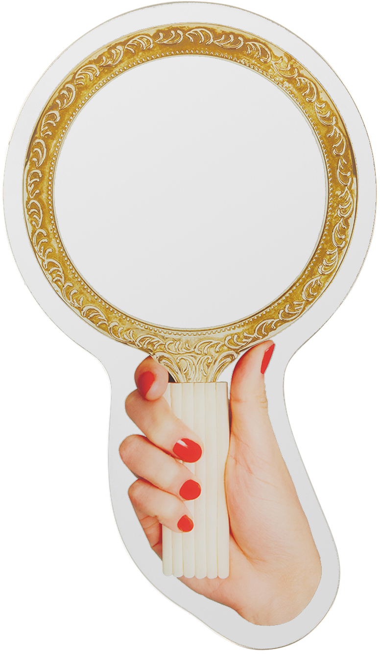 Shop Seletti Gold Vanity Mirror In N/a