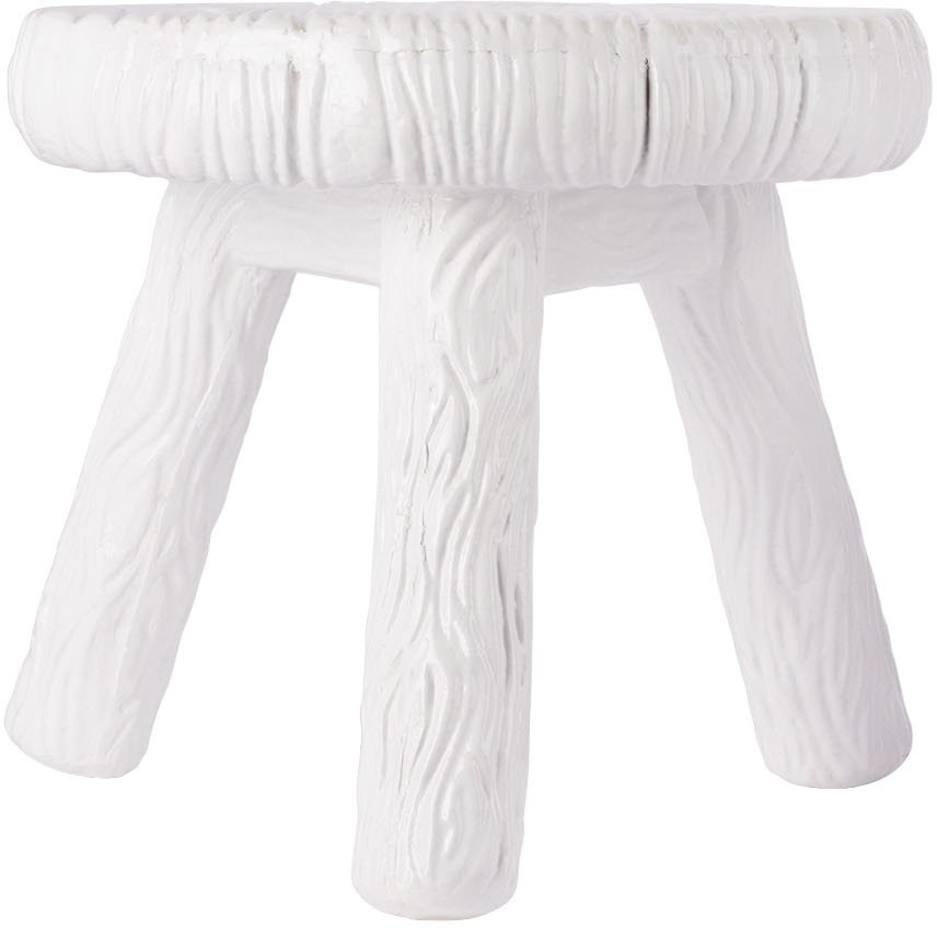 Seletti White Studio Job Edition Milk Stool In White