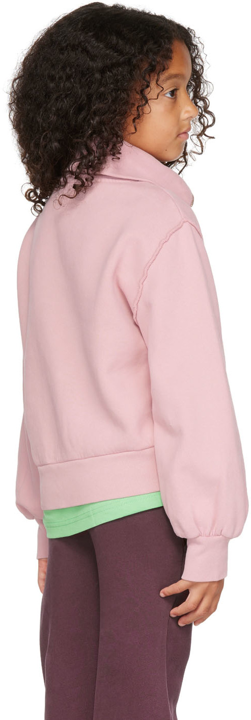 Longlivethequeen Kids Pink Zip Sweatshirt In 629 Blush