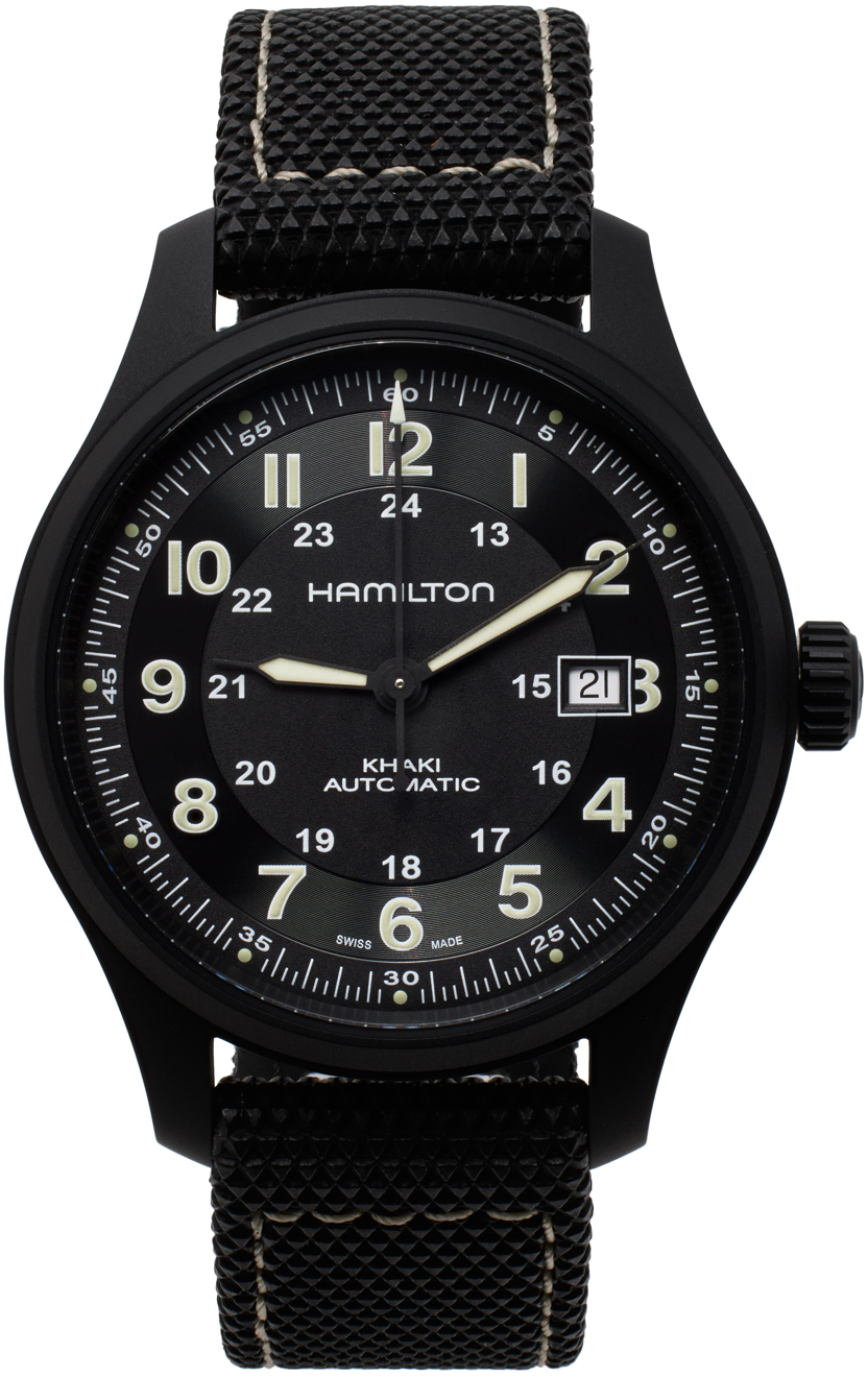 Hamilton Black Khaki Field Titanium Automatic Watch