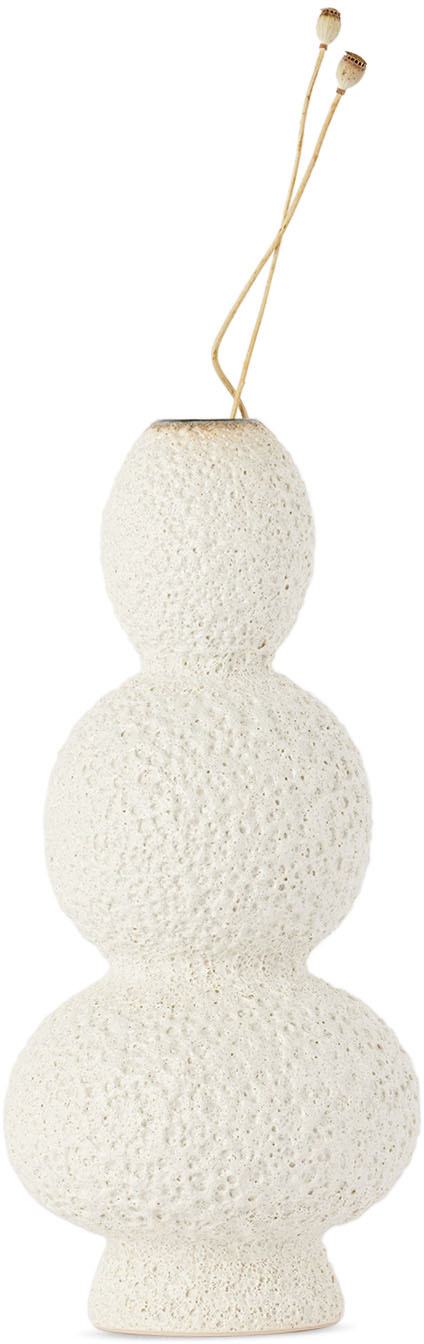 Marloe Marloe Ssense Exclusive Off-white & Black Elexa Vase In Lava & Matte Black