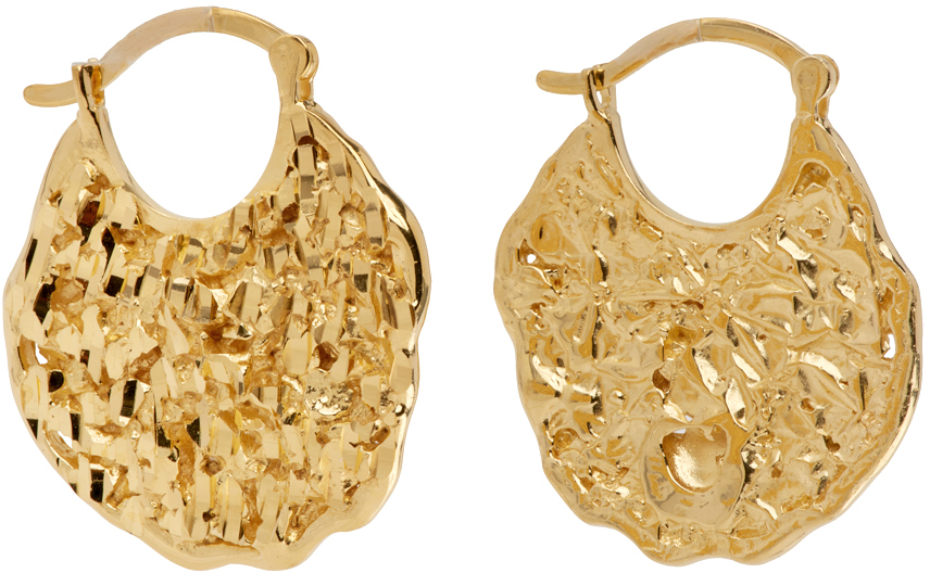 Veneda Carter Ssense Exclusive Gold Small Pendant Earrings