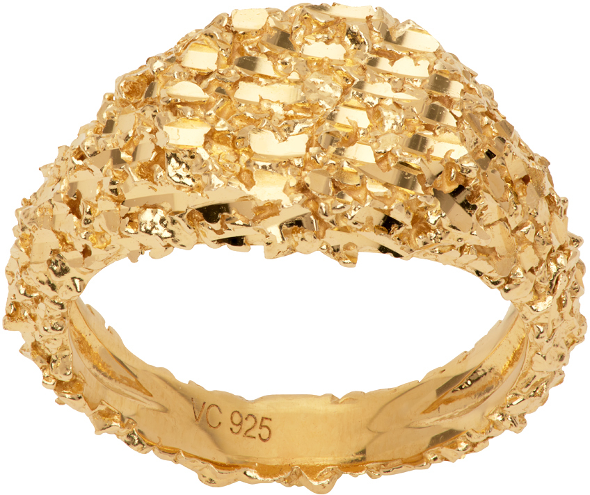 SSENSE Exclusive Gold Pebble Ring