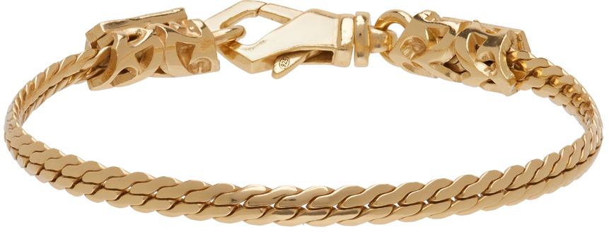 Emanuele Bicocchi Herringbone Bracelet in Gold for Men Metallic Mens Jewellery Bracelets 