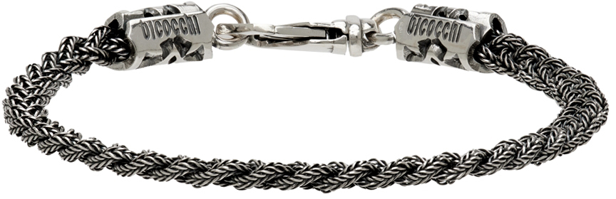 Ssense Uomo Accessori Gioielli Bracciali Black Double Braided Chain Bracelet 