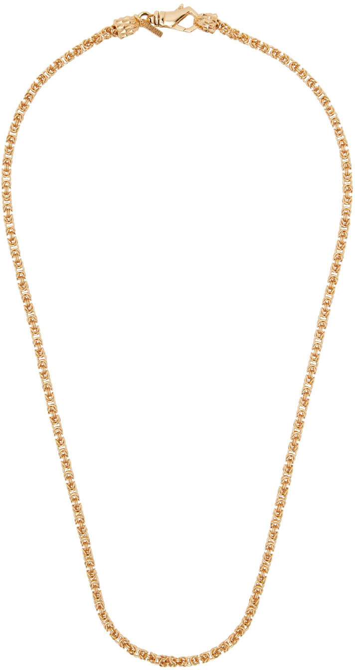 Emanuele Bicocchi Gold Byzantine Chain Necklace