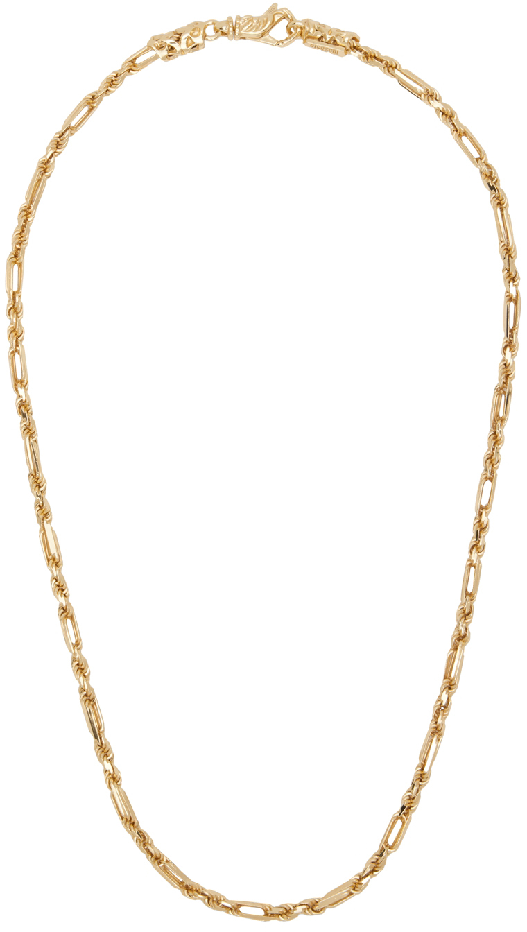 Emanuele Bicocchi Gold Figaro Rope Chain Necklace