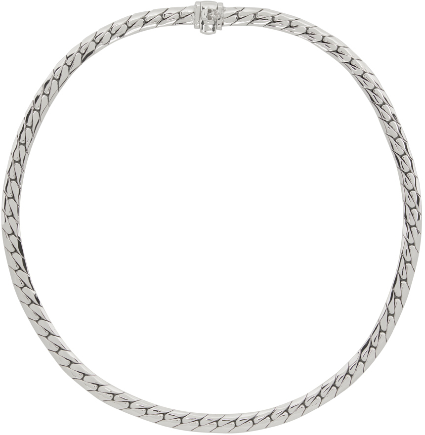 Emanuele Bicocchi Silver Herringbone Chain Necklace