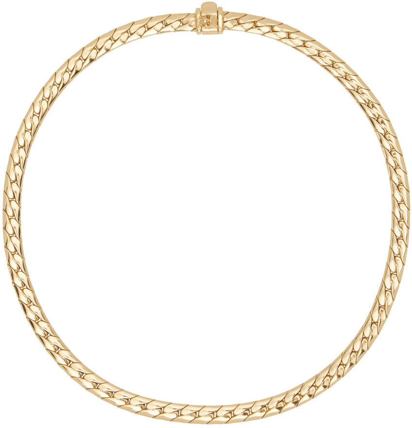 Emanuele Bicocchi Gold Herringbone Chain Necklace