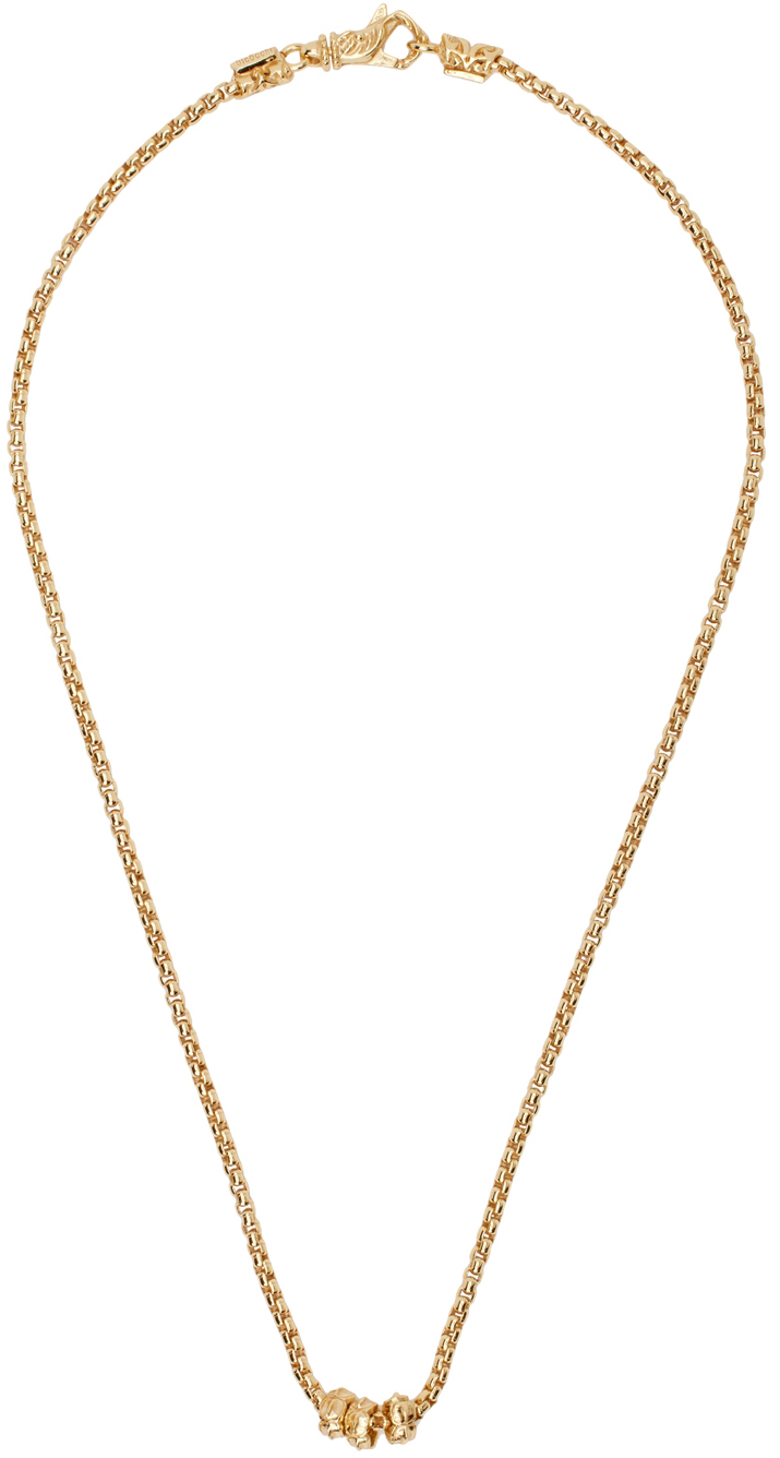 Emanuele Bicocchi: Gold Round Chain Necklace | SSENSE Canada