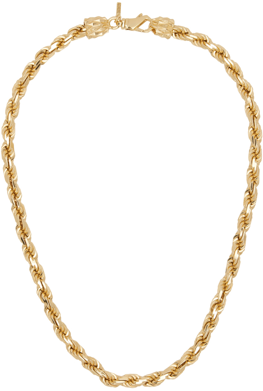 Emanuele Bicocchi Gold Rope Chain Necklace