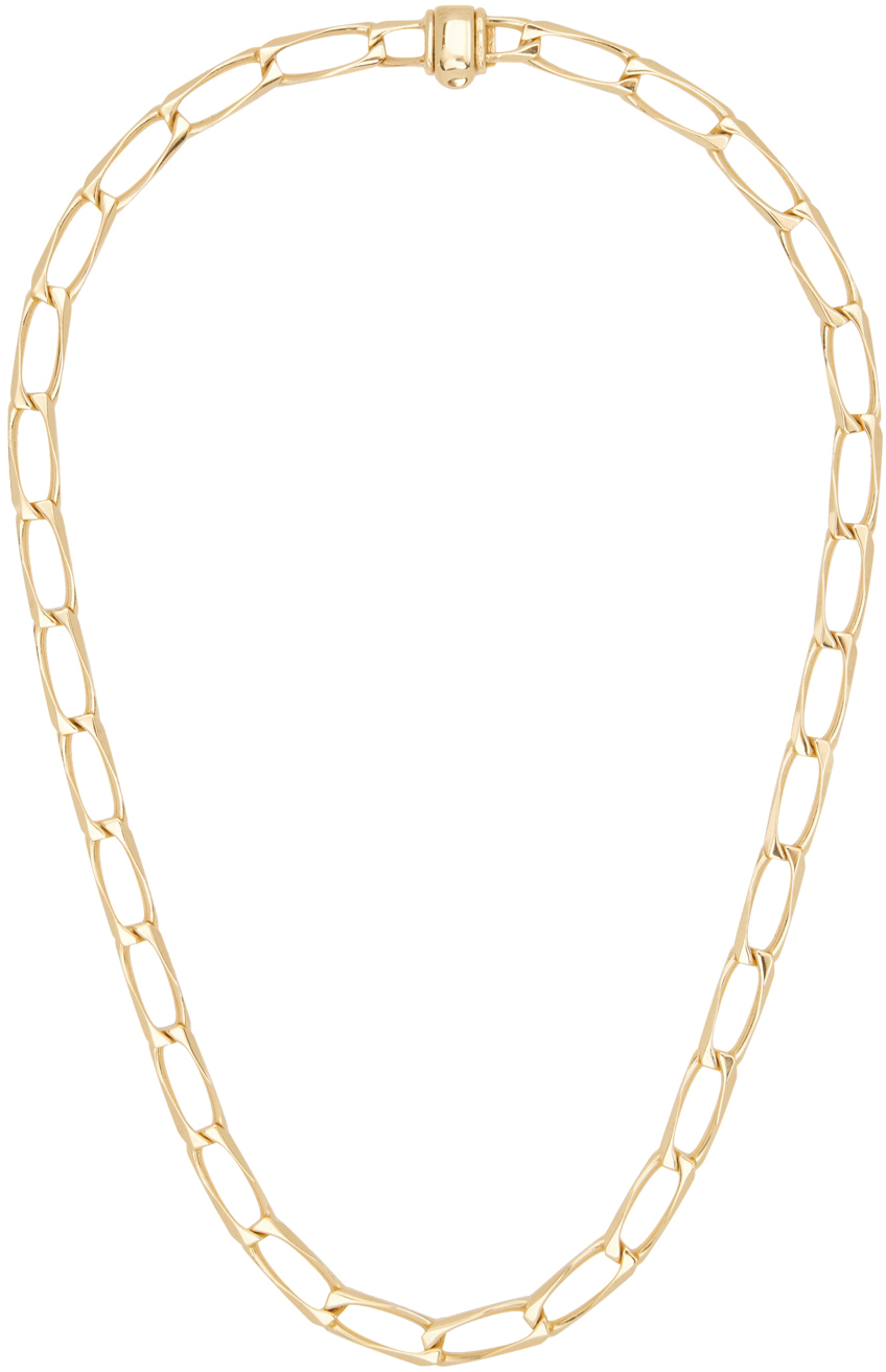 Emanuele Bicocchi Gold Squared Link Chain Necklace