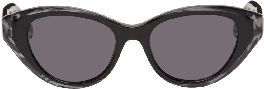 Missoni Gray & Black Oval Sunglasses