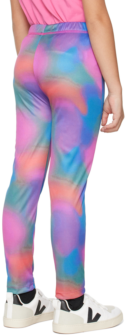 Repose Ams Kids Multicolor Printed Leggings In Blur