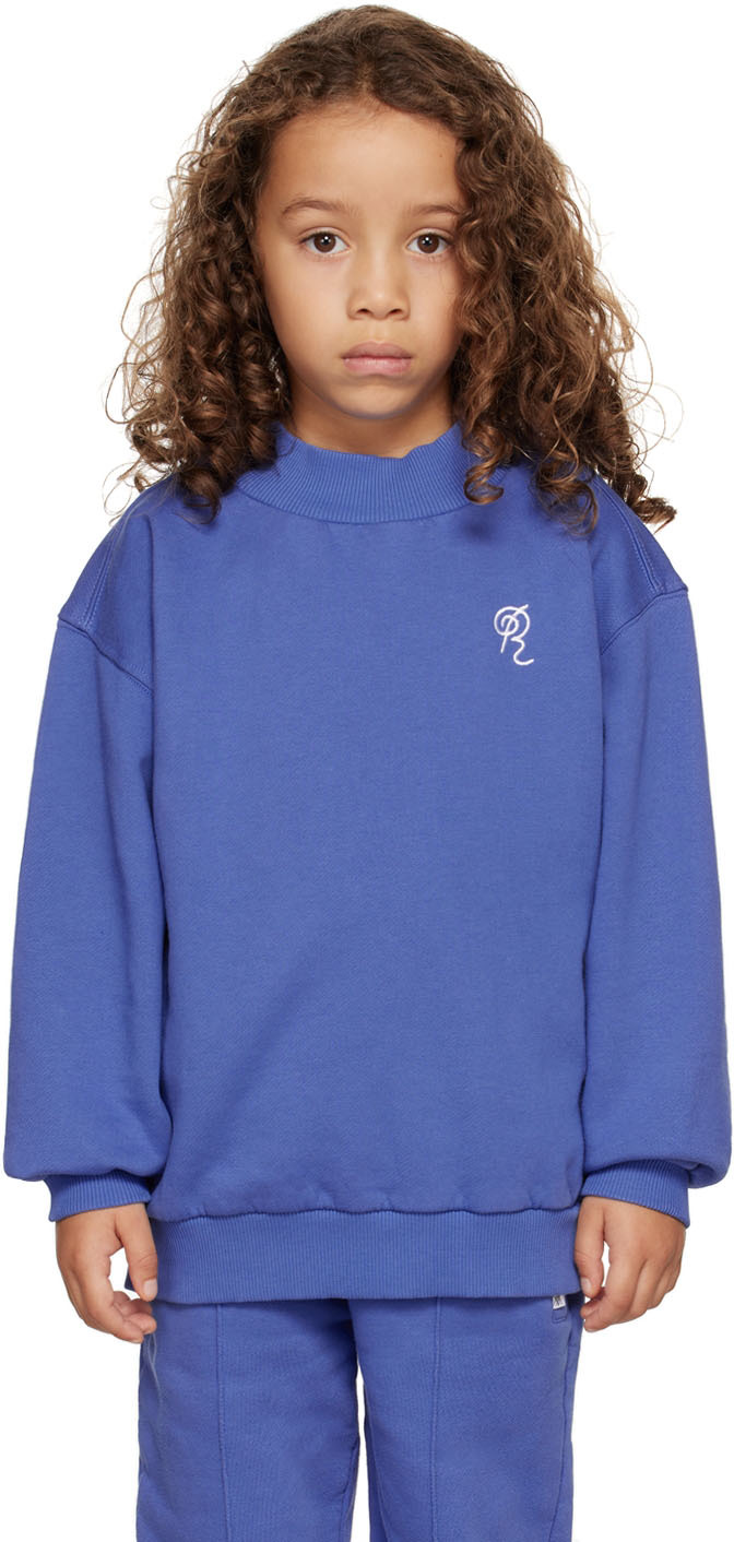 Kids Blue Classic Sweatshirt By Repose Ams On Sale
