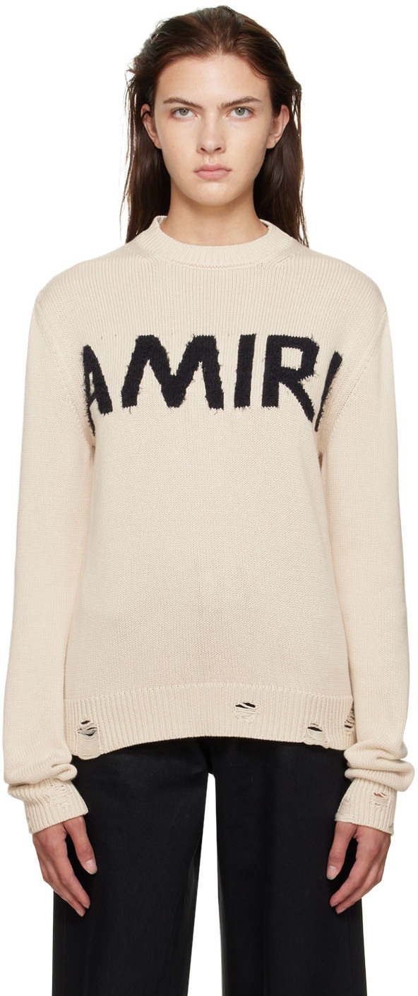 AMIRI: Beige Eyelash Sweater | SSENSE