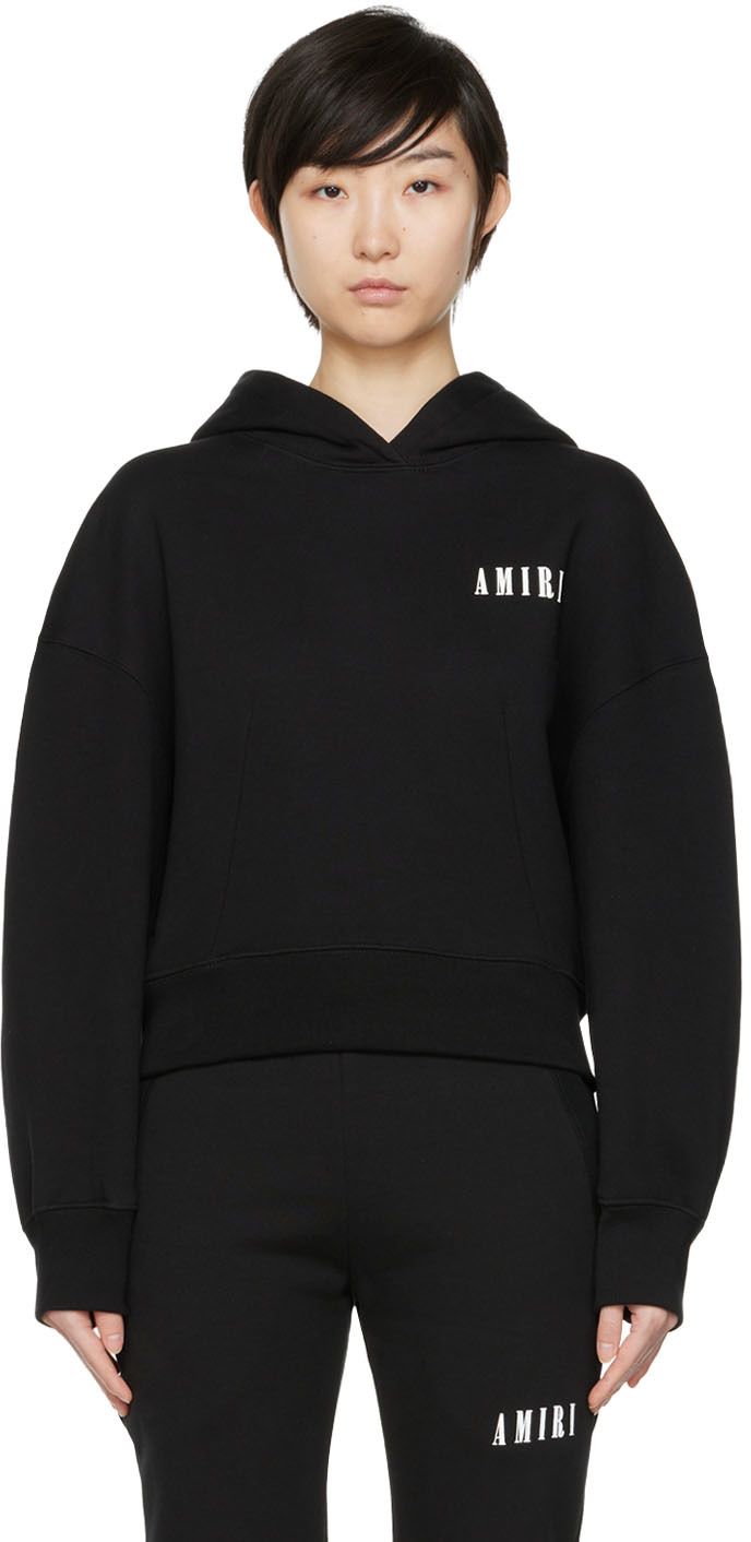 AMIRI: Black Cotton Hoodie | SSENSE