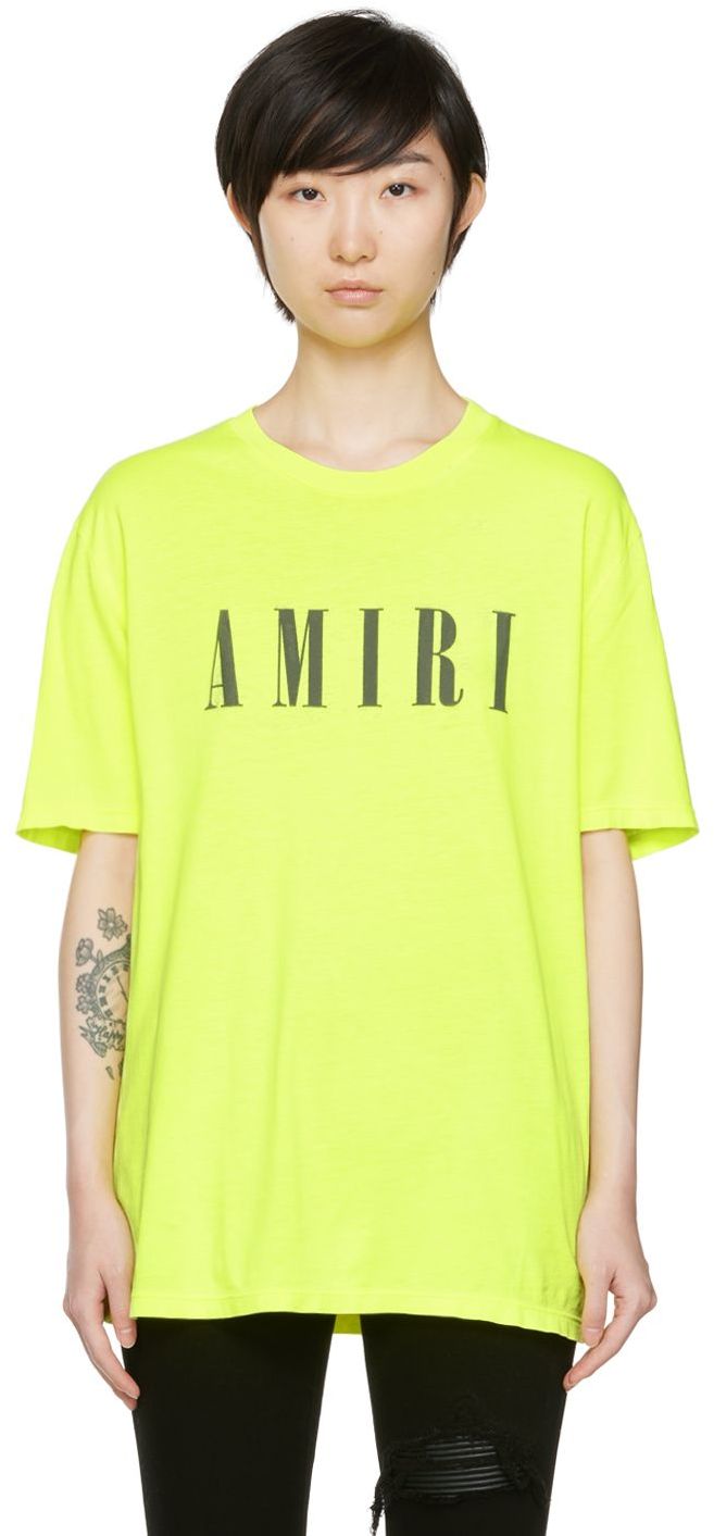 AMIRI Green Cotton T-Shirt