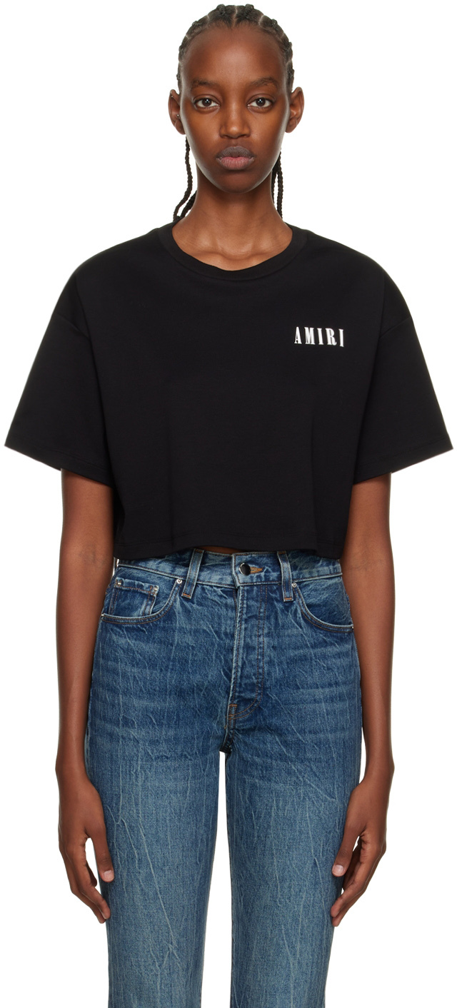 AMIRI Black Cropped T-Shirt