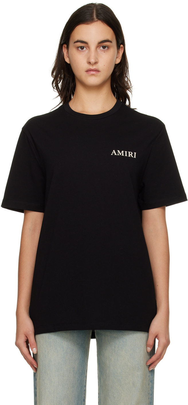 AMIRI: Black Bonded T-Shirt | SSENSE UK