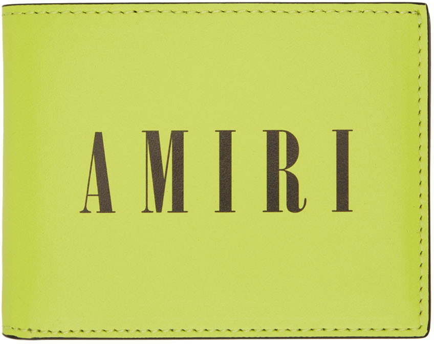 AMIRI Yellow Nappa Leather Wallet