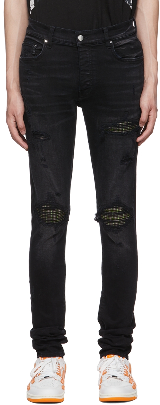 Black MX1 Plaid Jeans AMIRI on Sale