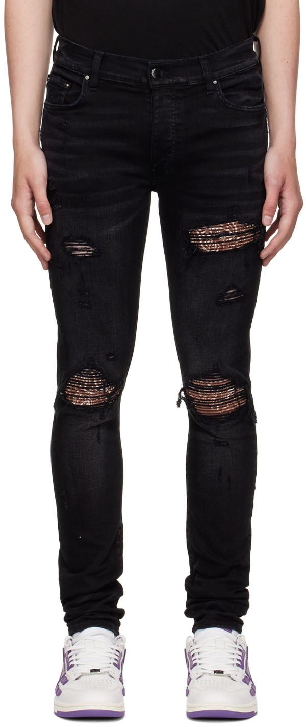 amiri jeans with diamonds