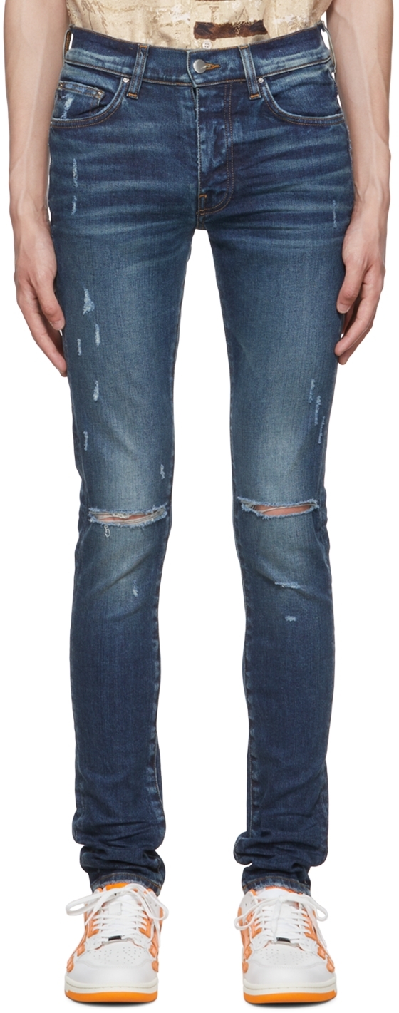 Indigo Slash Jeans by AMIRI on Sale