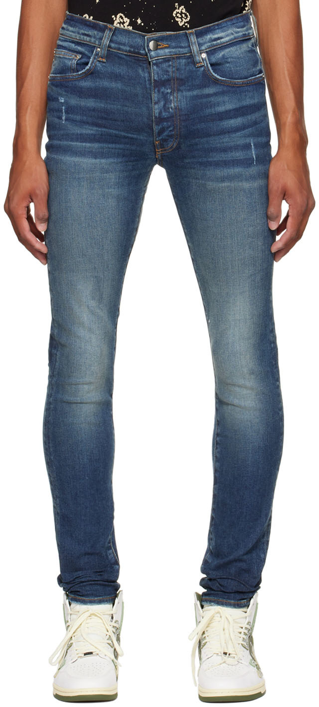 Blue Denim Stacked Jeans Made to Order -  Canada