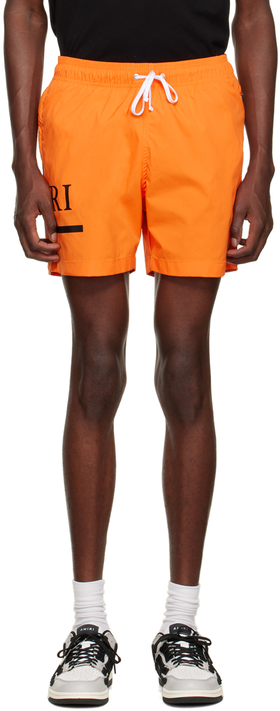 AMIRI Orange Ma Bar Swim Shorts