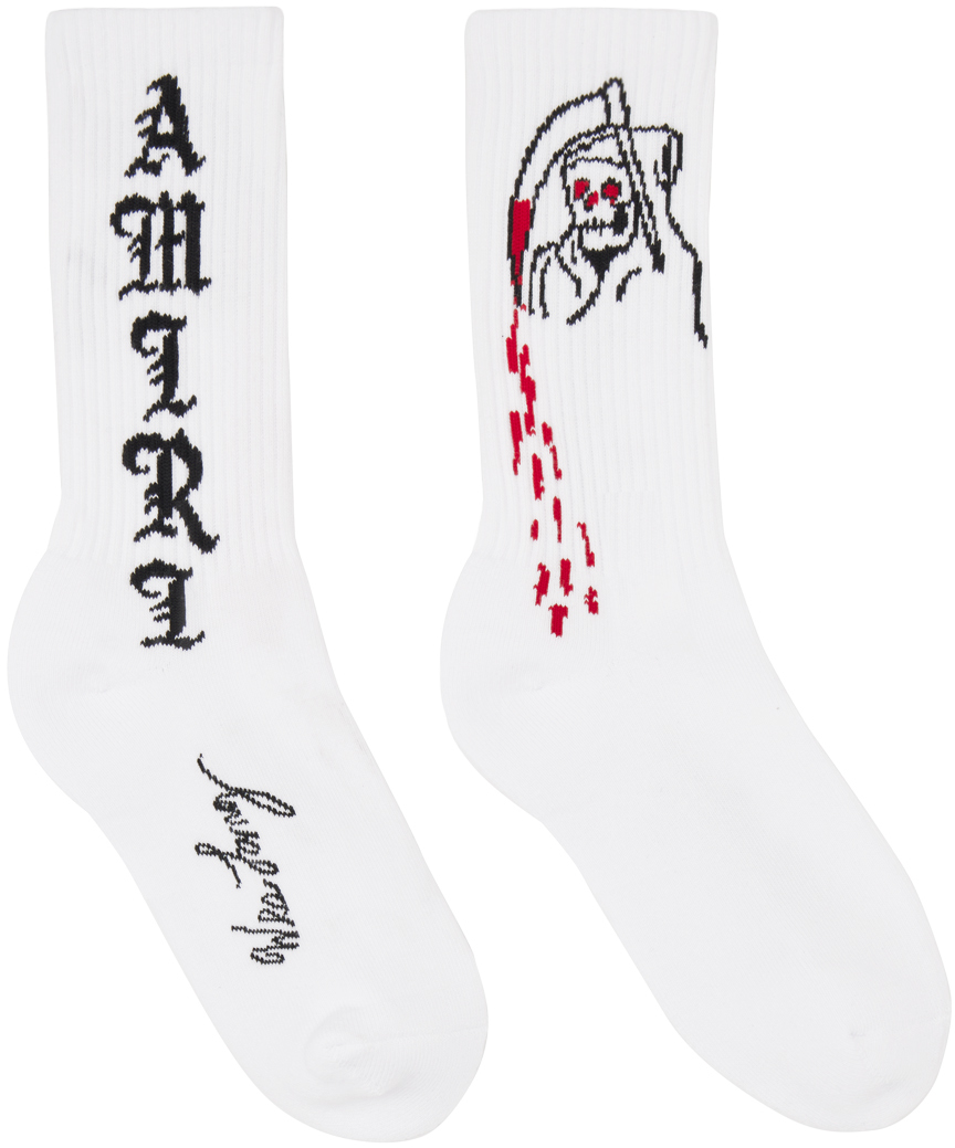 AMIRI White Reaper Blood Socks