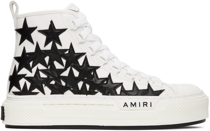 AMIRI White Stars Court High-Top Sneakers