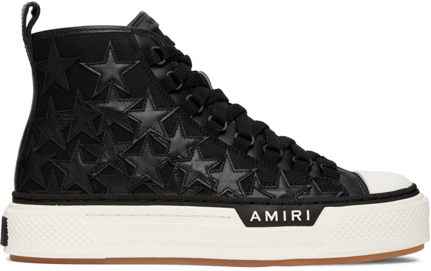 AMIRI Black Stars Court High-Top Sneakers