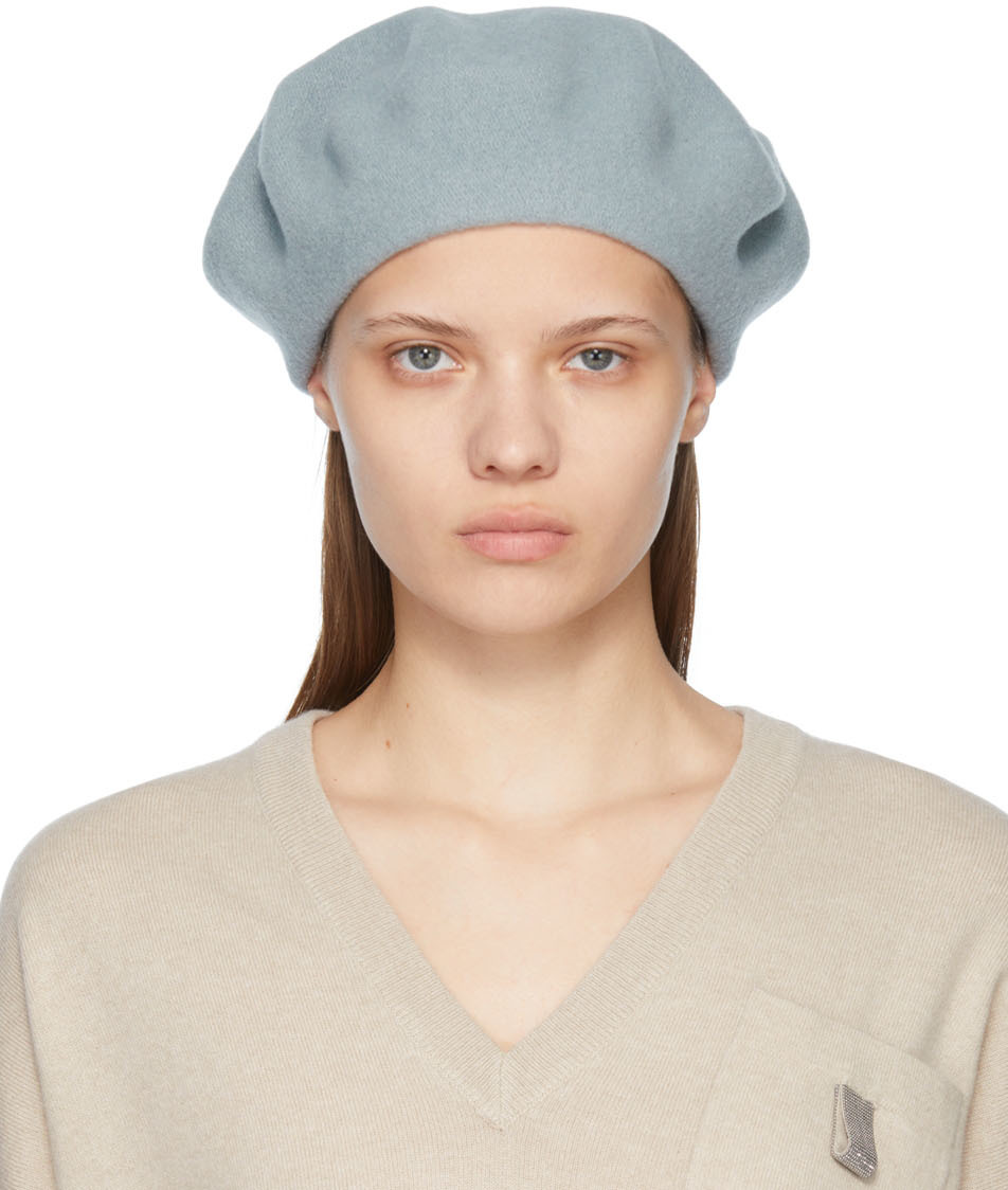 blue wool beret