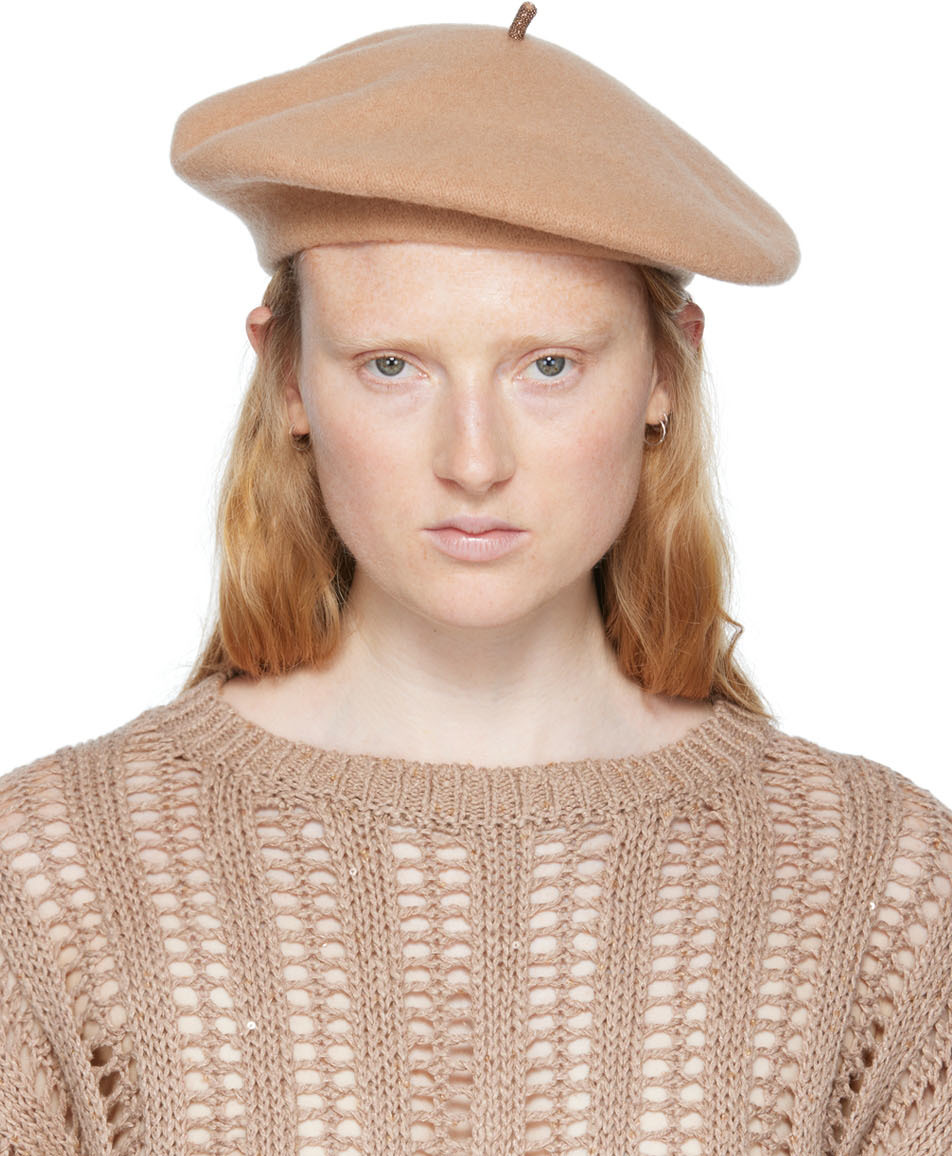 Brunello Cucinelli: Beige Wool Beret 