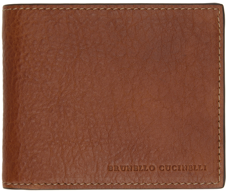 Brunello Cucinelli Brown Logo Bifold Wallet