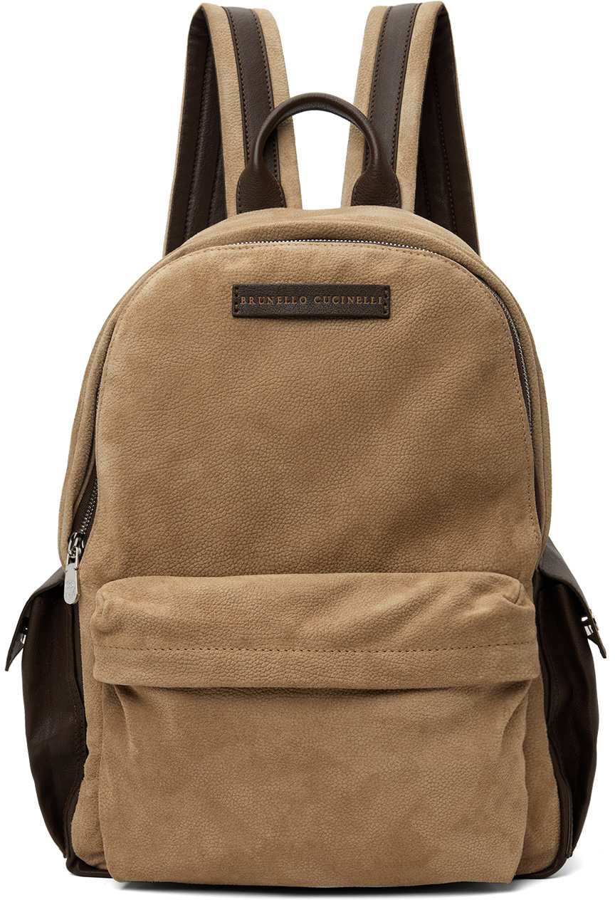 Brunello Cucinelli Brown Leather Backpack