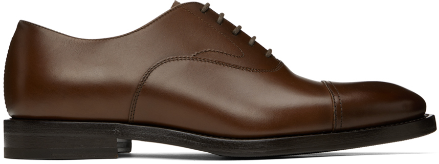 Brown Lace-Up Oxfords