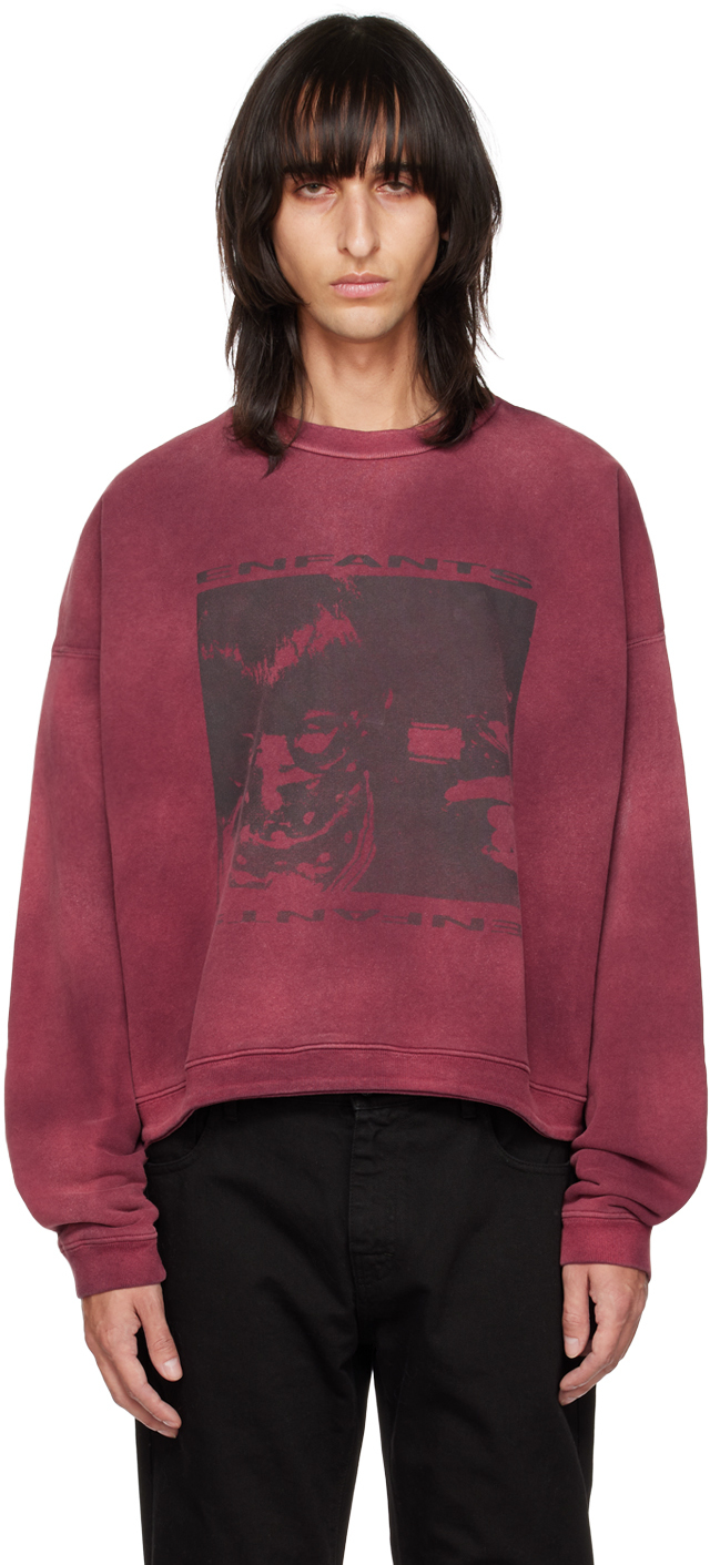 Red Girl/Gun Sweatshirt by Enfants Riches Déprimés on Sale