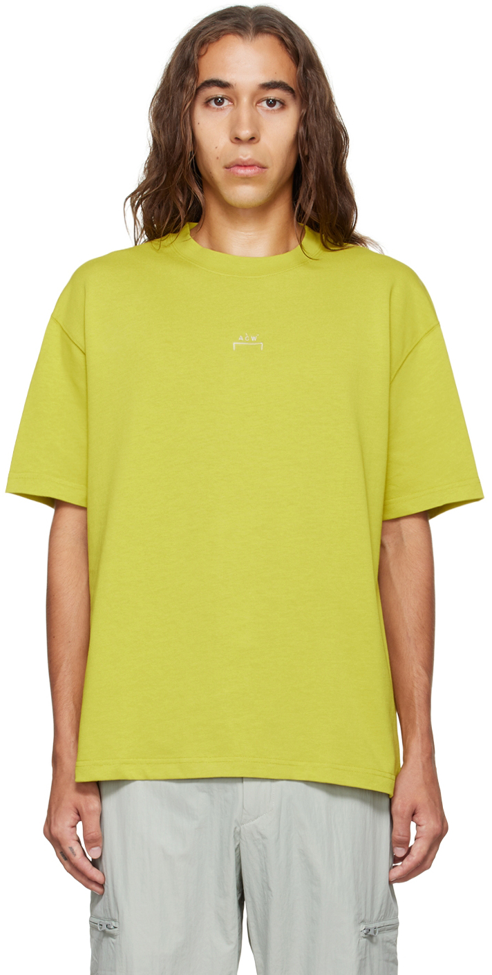 Yellow Embroidered T-Shirt by A-COLD-WALL* on Sale