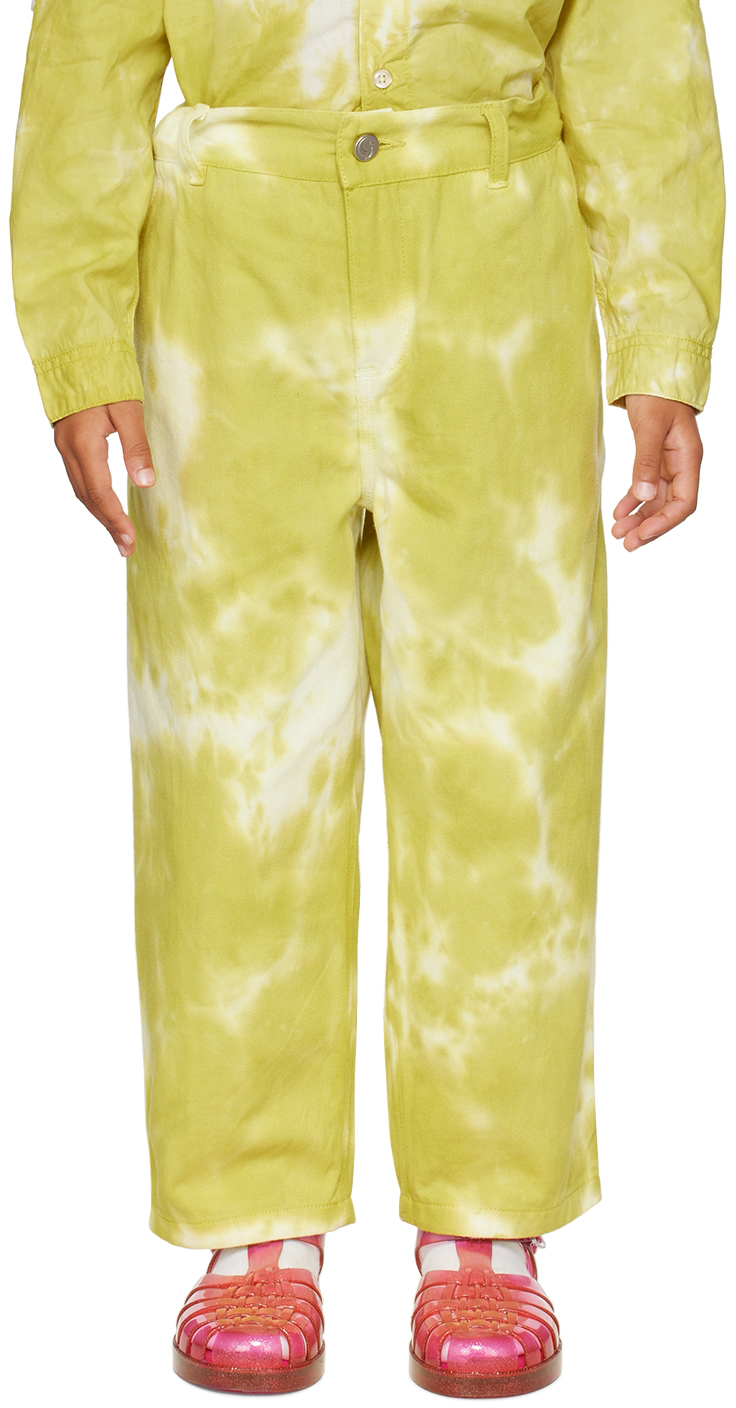 Kids Green Tie-Dye Painter Trousers by Wildkind | SSENSE Canada