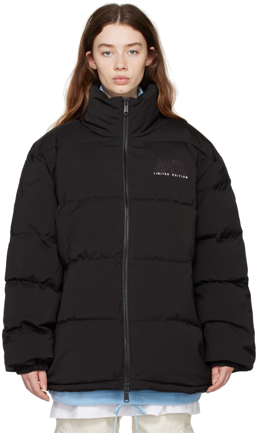 Martine Rose Black Tommy Jeans Edition Insulated Puffer Jacket In Bds Black